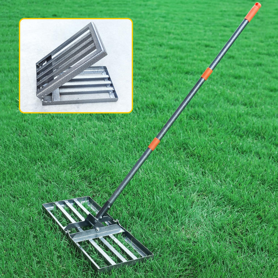 FARMHOLYCOWKING lawn leveling rake 30x10 inch full view shows durable yard leveling tool