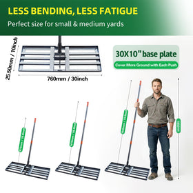 FARMHOLYCOWKING sand and soil distribution feature enables quick yard leveling