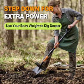 FARMHOLYCOWKING shovel heavy duty construction withstands tough tasks.