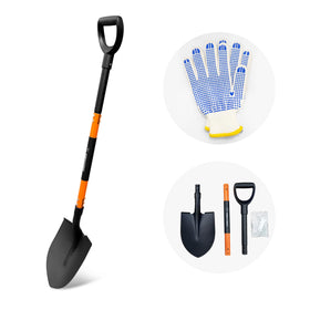 FARMHOLYCOWKING shovel with steel blade ready for hard soil digging.