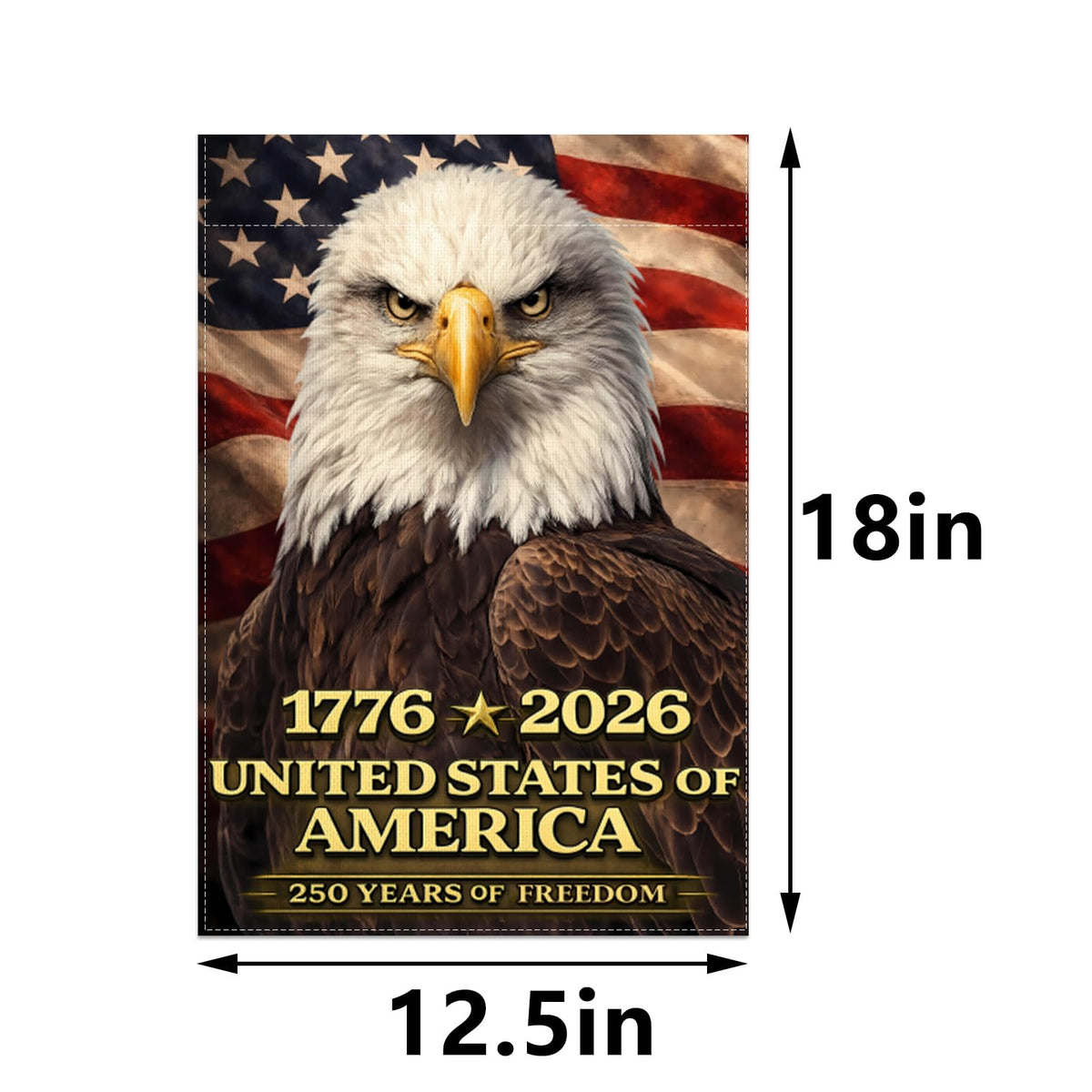 FARMNALL 250th Anniversary flag back view with double-sided visibility