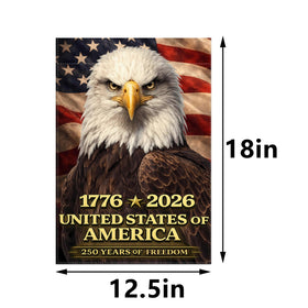 FARMNALL 250th Anniversary flag back view with double-sided visibility