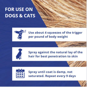 Farnam Flys-Off on bedding surfaces provides surface protection.