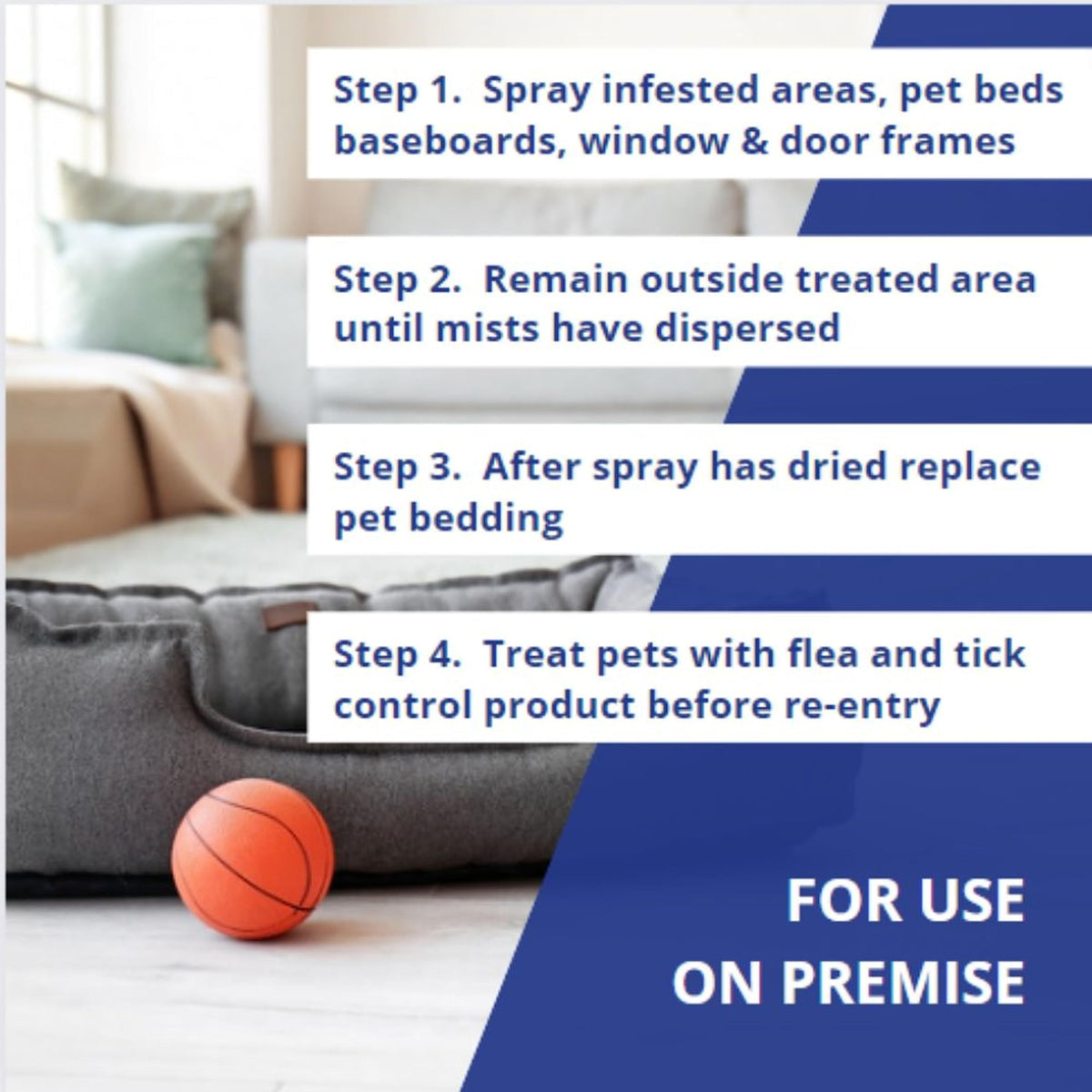 Farnam Flys-Off label details show usage directions and safety notes.