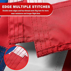 FARQIO US Flag 3x5 double-stitched stripes for lasting performance.