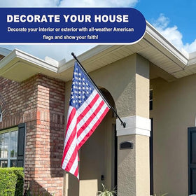 FARQIO US Flag 3x5 fade-resistant color remains vibrant year-round.