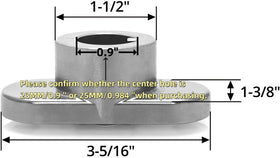 Fascinatte blade bell support and screw for secure blade mounting.
