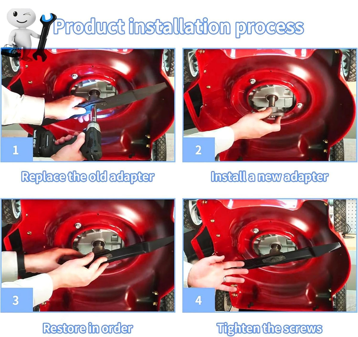 Fascinatte center-hole guide helps confirm 23mm or 25mm size before install.