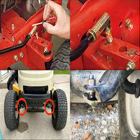 Durable construction and corrosion resistance for outdoor lawn tractors.