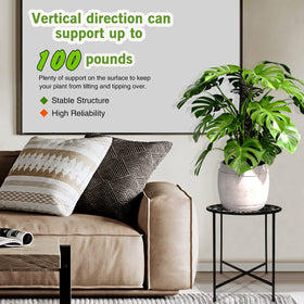 Fashion&cool 15in tall stand adds height for draping foliage.