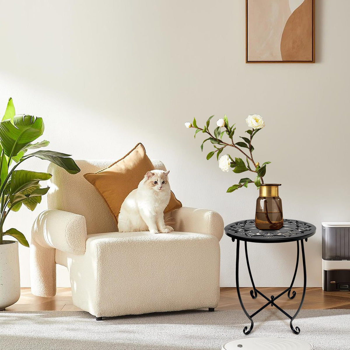Fashion&cool plant-stand doubles as indoor/outdoor display on balcony, patio, or garden.