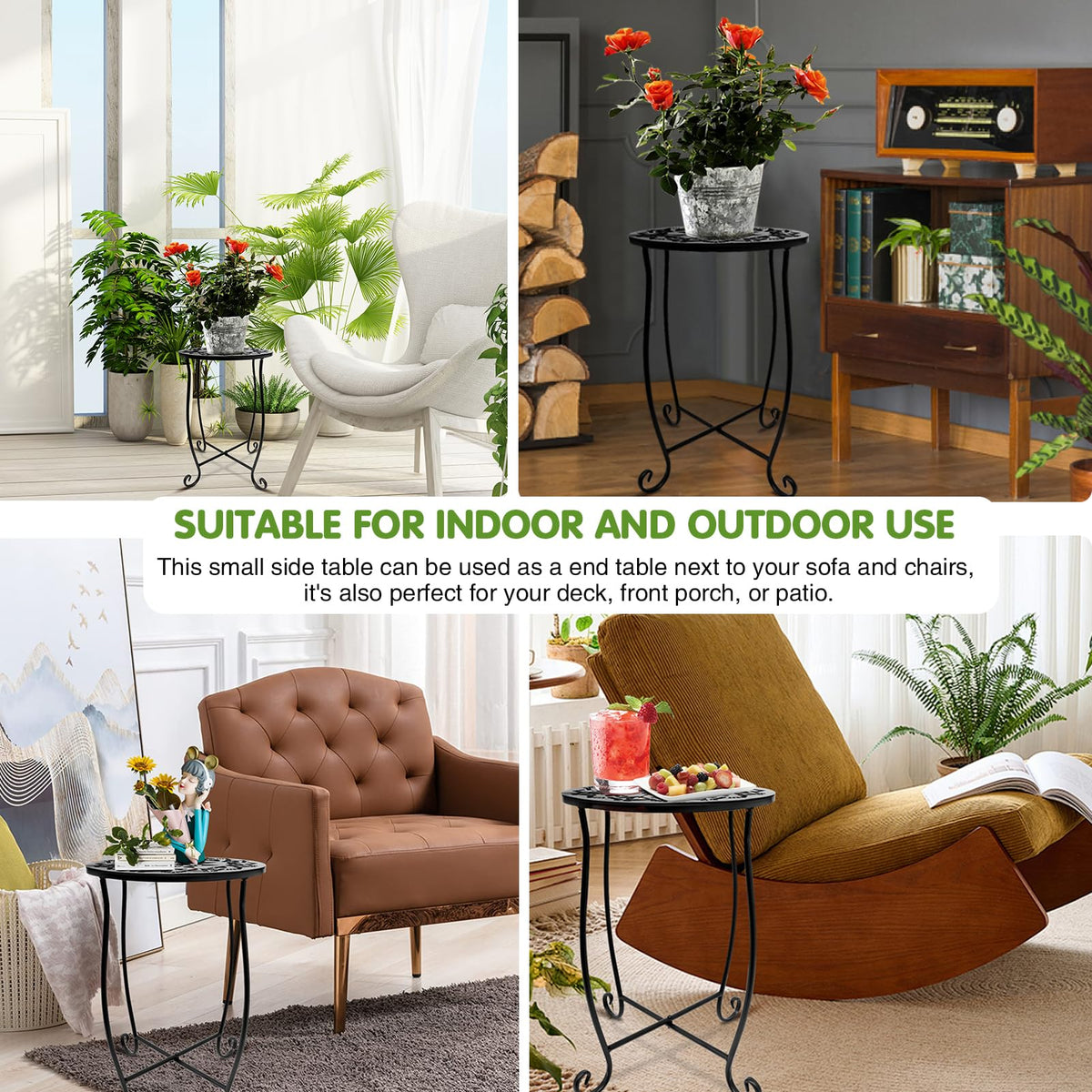 Fashion&cool outdoor round table with four sturdy legs for stability.