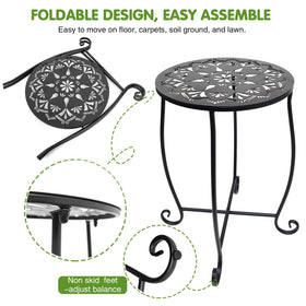 Fashion&cool patio table with anti-slip pads to protect floors.