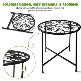 Fashion&cool rustproof coating plant stand protects pots in humid environments.