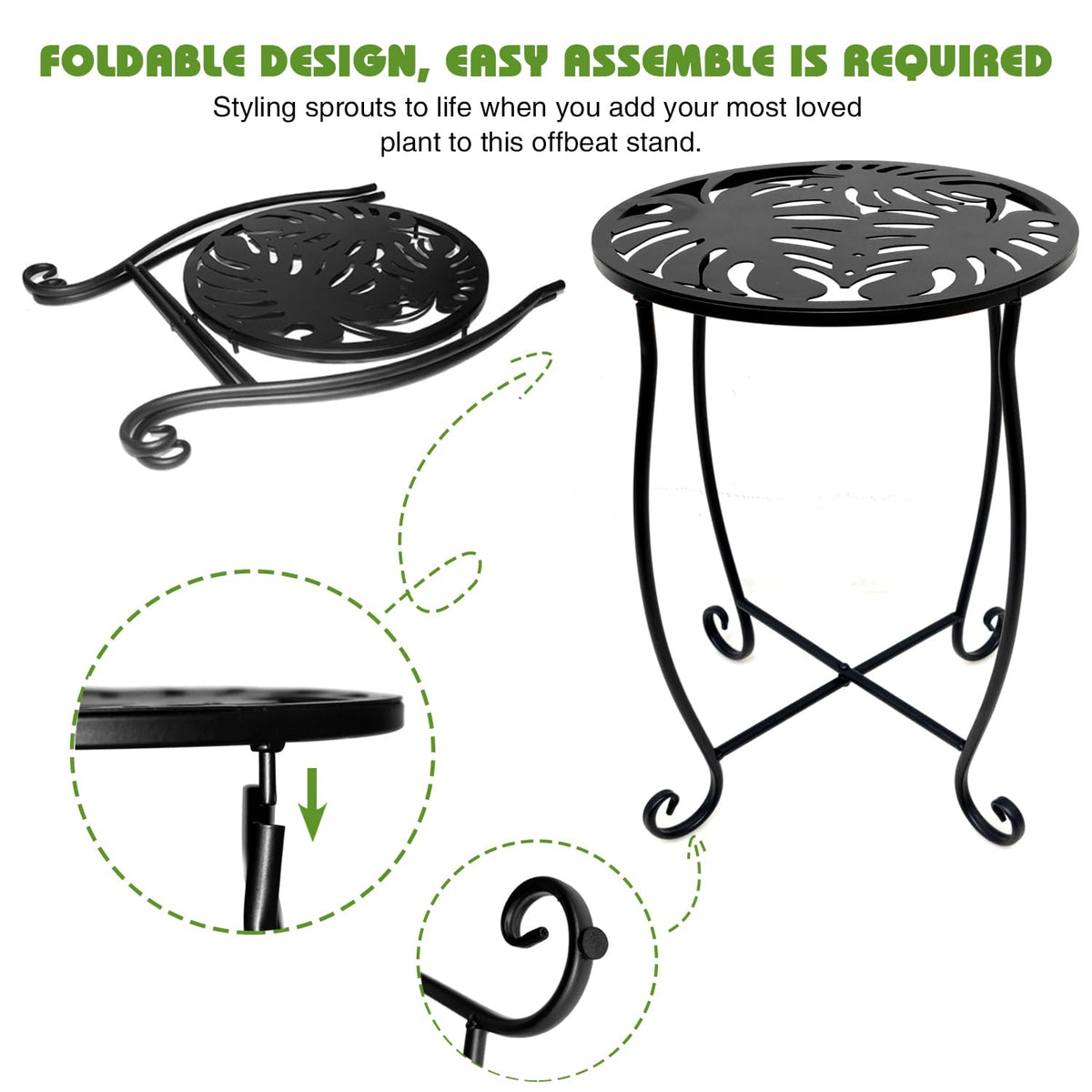 Fashion&cool cross-legged design adds stability on patios and living spaces.