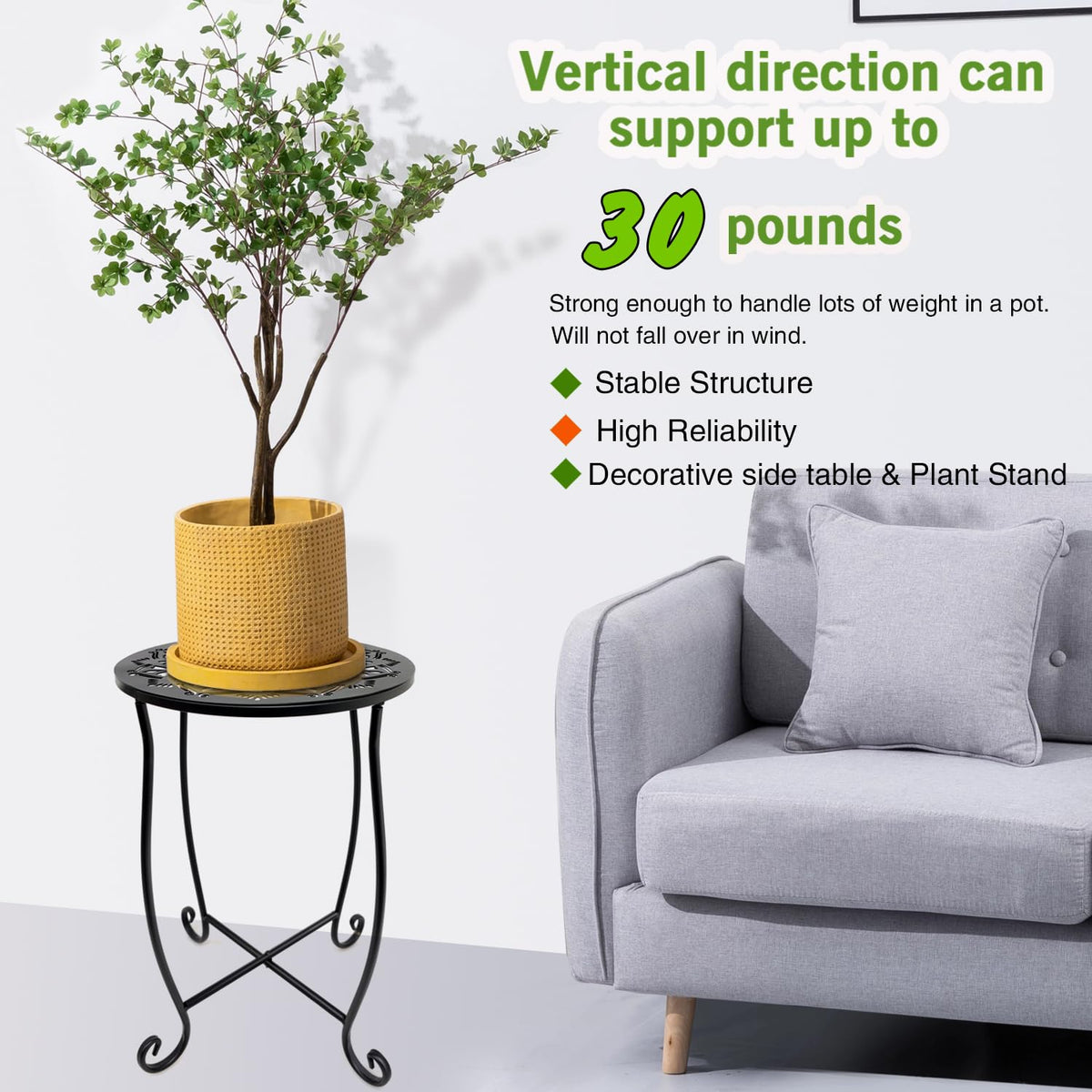 Fashion&cool easy-to-assemble table for quick setups beside seating.