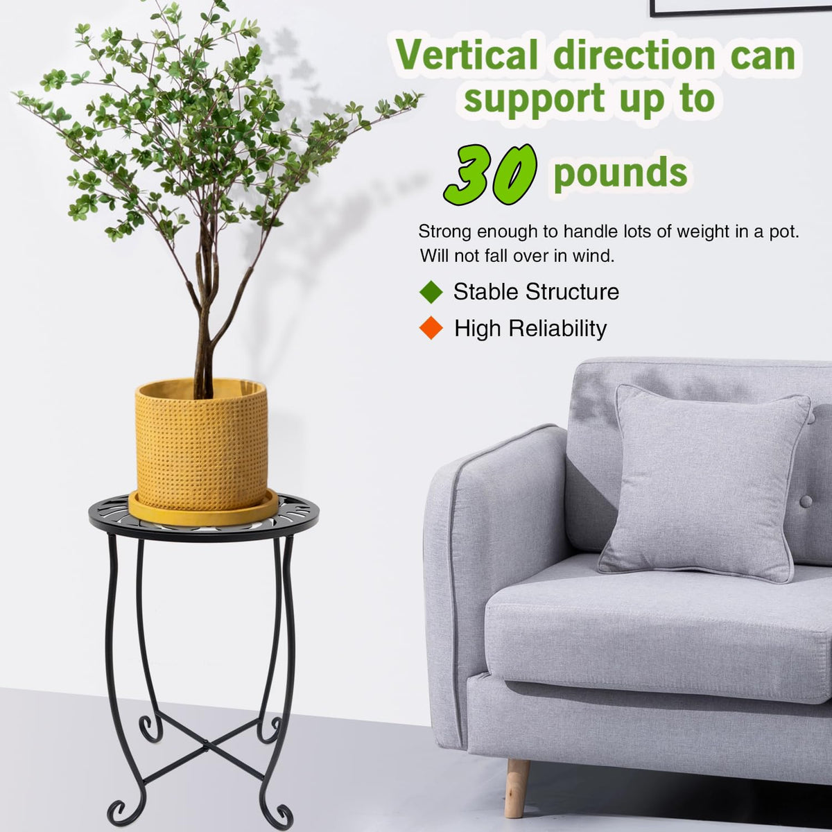 Fashioncool sturdy four-leg design provides balance on balconies and porches.