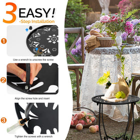 Fashioncool end table supports up to 30 pounds for drinks and decor.