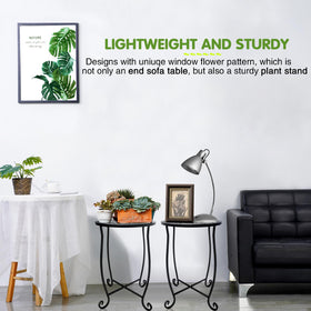 Fashion&cool compact end table ideal beside pool chairs and garden sofas.