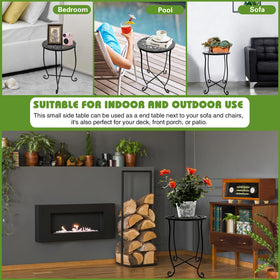 Fashion&cool plant stand and side table combo for indoor-outdoor spaces.