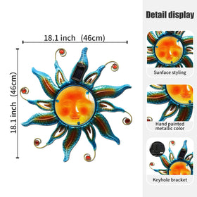 Fashionoda blue sun face decor complements patios and balconies beautifully.