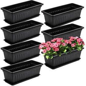 Fasmov seven-pack 17-inch window box planter ideal for herbs and flowers.