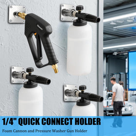 Fasmov four-pack pressure washer accessories neatly stored
