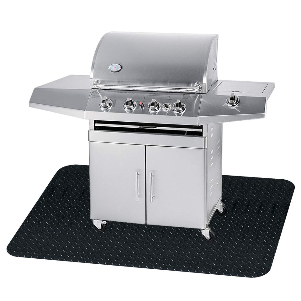 Fasmov grill mat 48x36 dimension protects outdoor floors from grease splashes