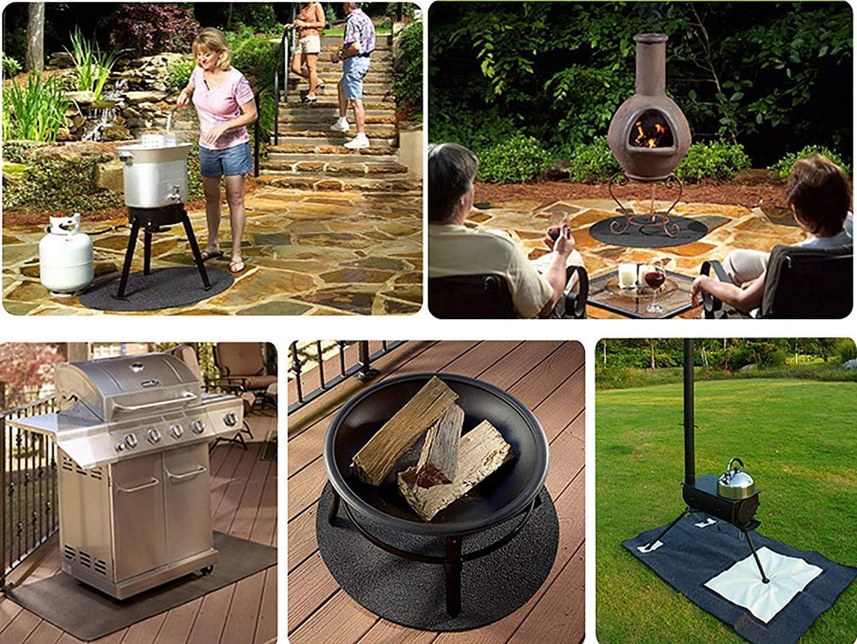 Fasmov neutral charcoal color blends with any surface or grill.