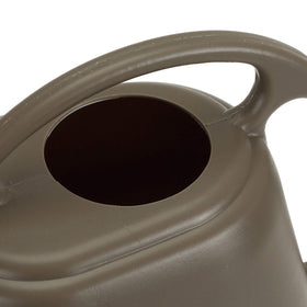 Long-spout design helps direct water to roots between foliage.