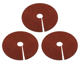 Fasmov rubber mulch ring 24-inch surrounding a sapling for root-friendly barrier.