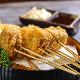 Fasmov skewers with sharpened tips for quick food insertion.