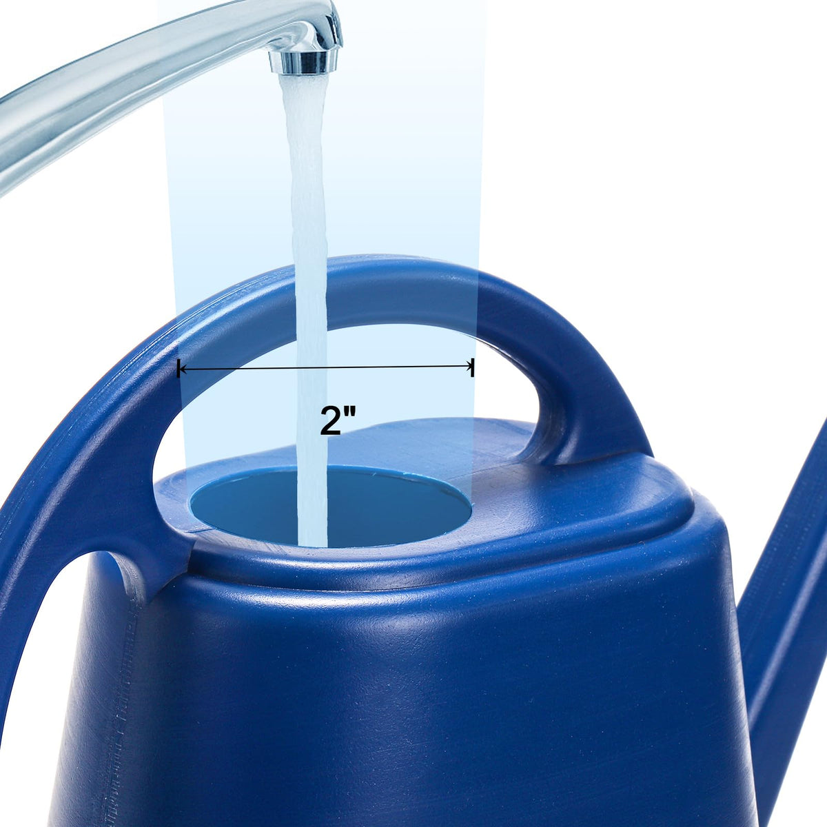 Fasmov ergonomic-handle blue watering can improves pouring comfort