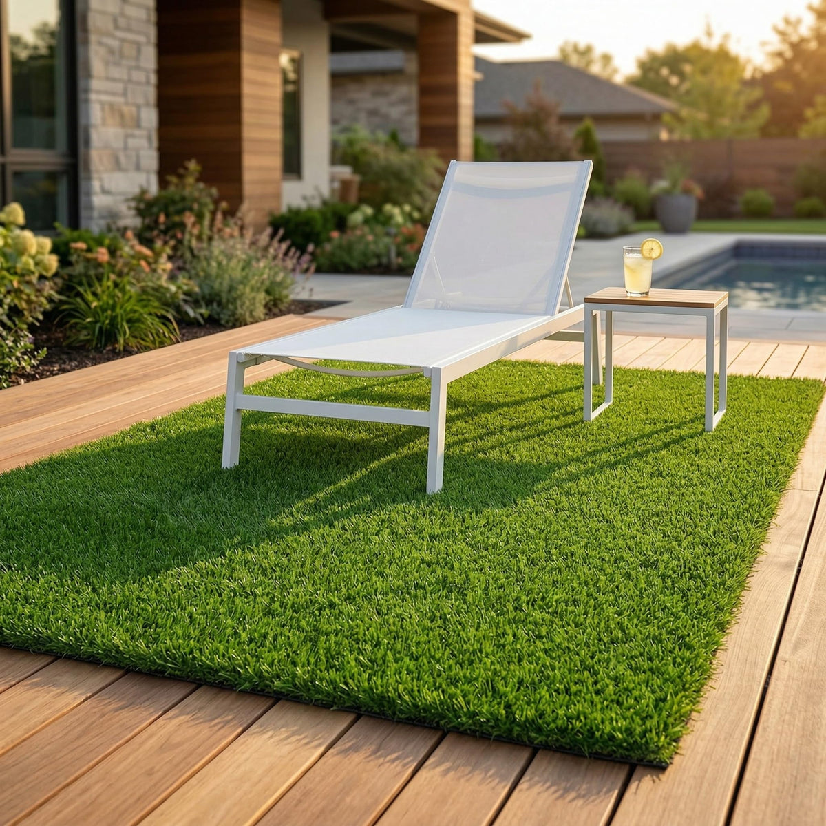 Fasmov weatherproof grass for balcony; withstands elements without fading