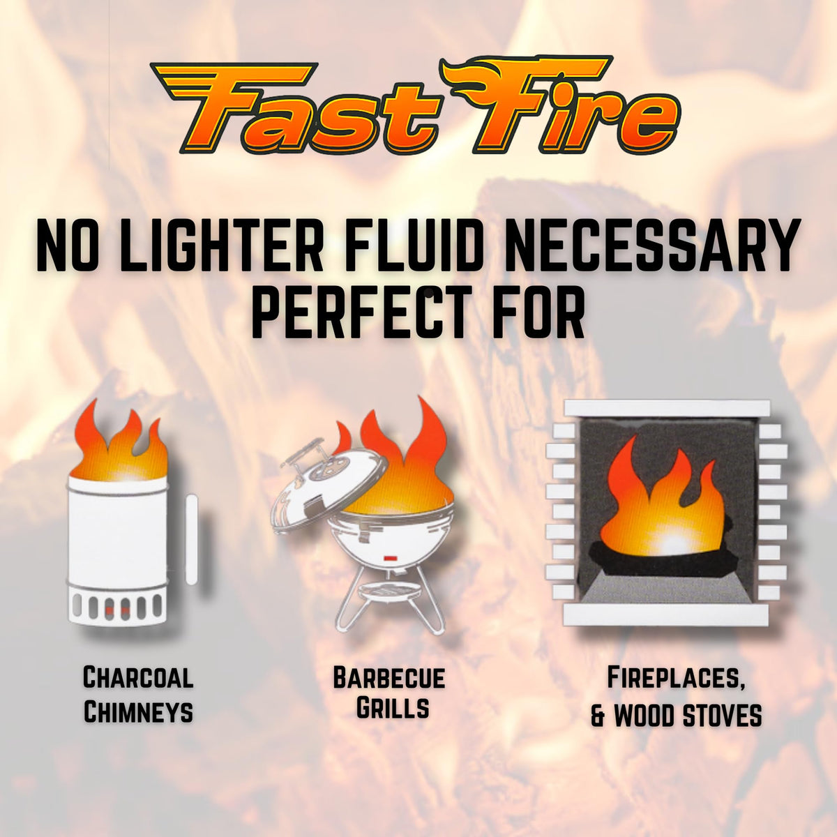 Fast Fire cubes used at a campfire for an odor-free flame.