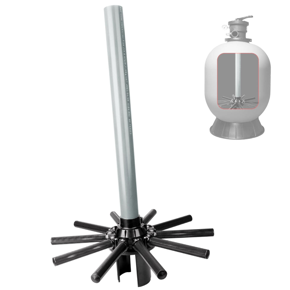 FATCANMA SX244DA center pipe lateral improves flow stability for Hayward sand filters.