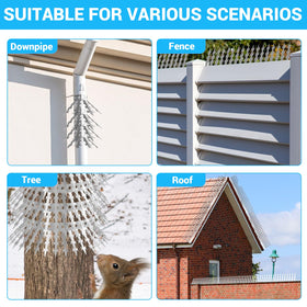 Fatmass spikes along a roof edge to protect the structure from intrusion
