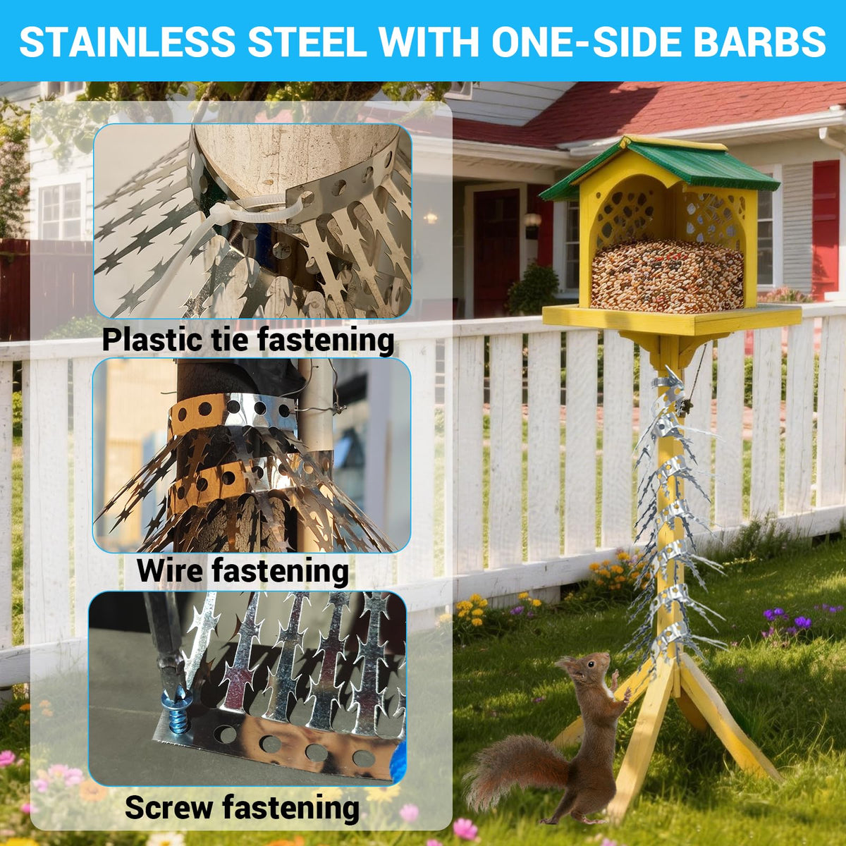 Fatmass weather-resistant deterrent spikes for lasting outdoor use