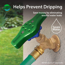 Faucet Grip promotes controlled shut‑off and helps reduce dripping.