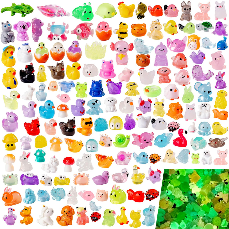 Faunamancy mini resin animals variety pack, front view for display and collection.