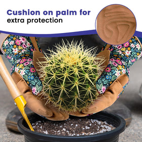 Fauson colorful design gloves add joy to everyday gardening.