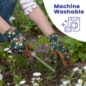 Fauson microfiber leather gloves provide durable wear for digging and planting.