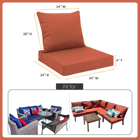 Favoyard back cushion 24x20 showing foam support for patio seating.
