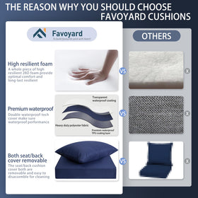 Favoyard fade-resistant fabric close-up shows colorfast outdoor material