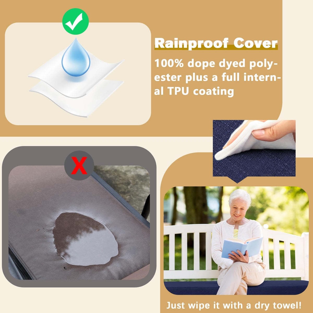 Favoyard 28D high-resilience foam provides soft, quick rebound.