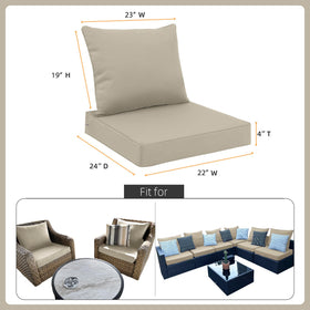 Favoyard outdoor back cushion 23x19 supports comfort on all seating.