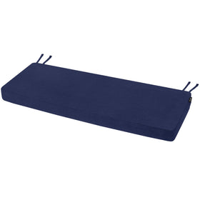 Favoyard outdoor bench cushion blue fabric with rainproof cover for patio seating.