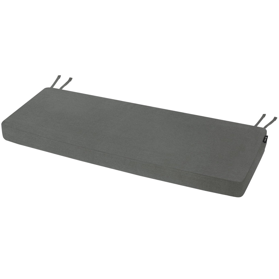 Favoyard outdoor bench cushion dark gray rainproof cover close-up for durability