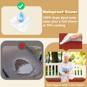 Favoyard red cushion removable cover for easy cleaning.
