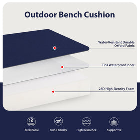 Favoyard outdoor cushion waterproof cover highlights TPU coating for rain protection.